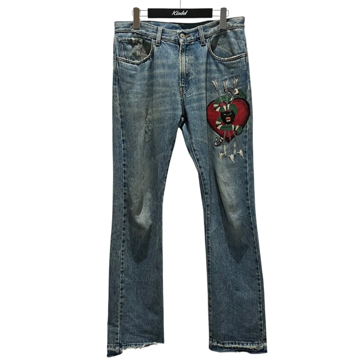 GUCCI 刺繍デニムパンツ452544 古着・中古-1枚目のアイテム画像