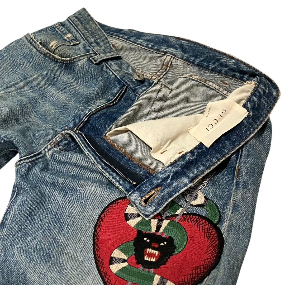 GUCCI 刺繍デニムパンツ452544 古着・中古-5枚目のアイテム画像