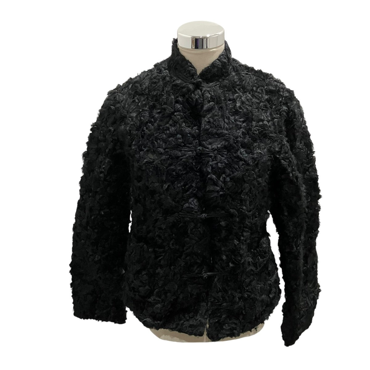 COMME des GARCONS Curly Ruffle Mesh JacketチャイナジャケットRP-J031 古着・中古-1枚目のアイテム画像