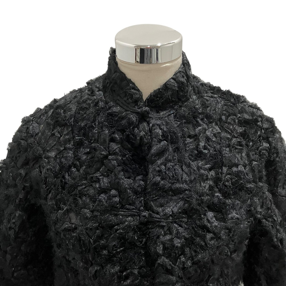 COMME des GARCONS Curly Ruffle Mesh JacketチャイナジャケットRP-J031 古着・中古-3枚目のアイテム画像
