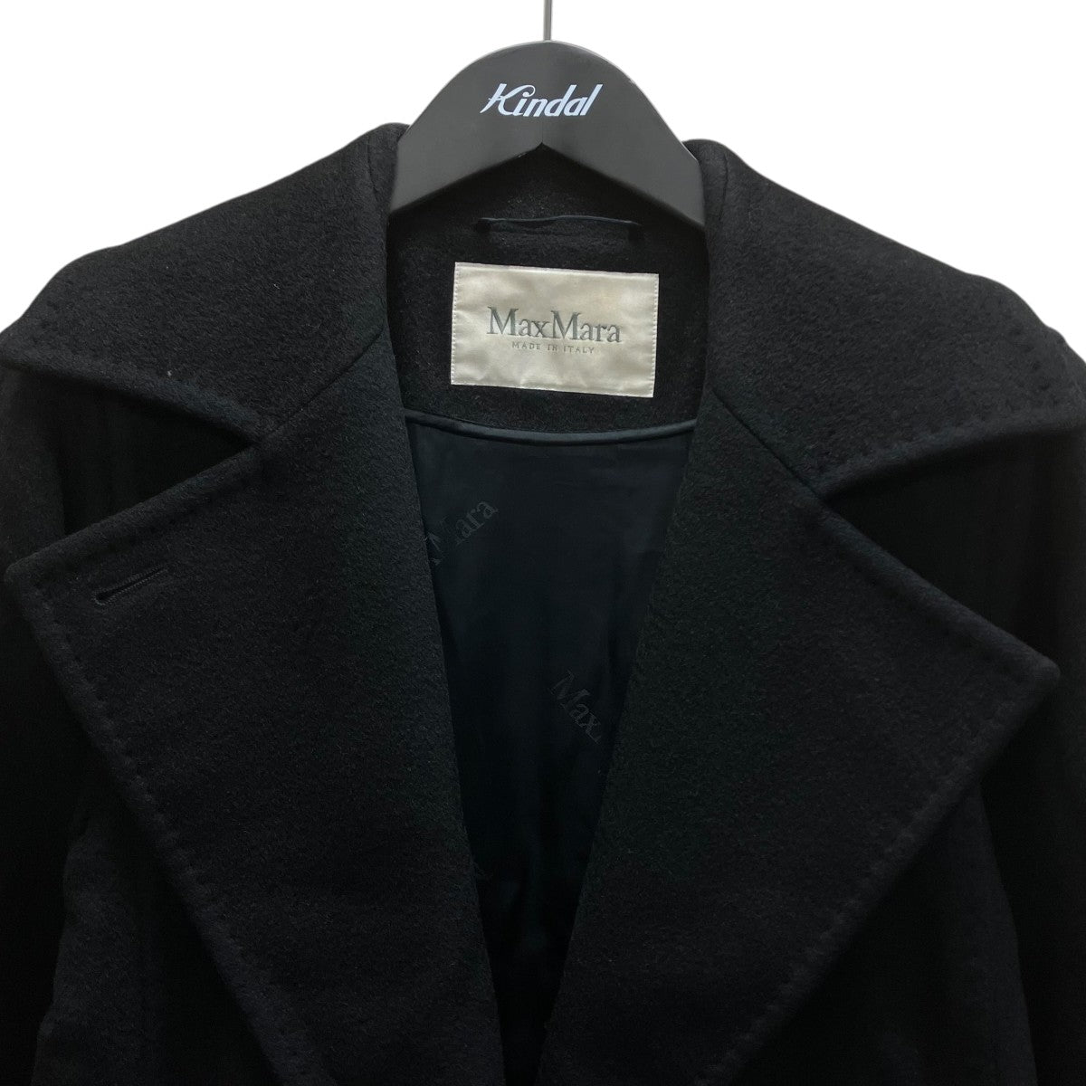 MaxMara キャメルベルテッドコート 古着・中古-2枚目のアイテム画像