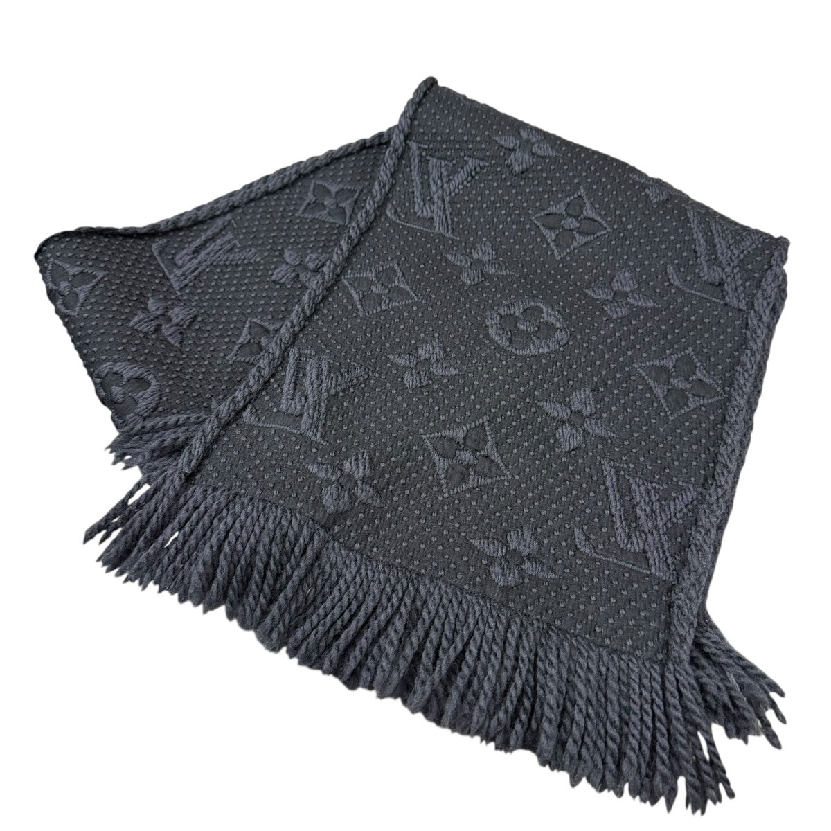 LOUIS VUITTON(ルイヴィトン) モノグラムマフラー ブラック｜【公式