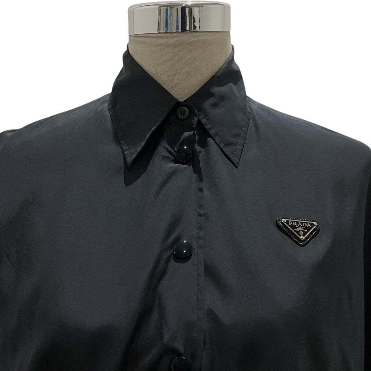 PRADA クロップドナイロンシャツP454F 古着・中古-4枚目のアイテム画像