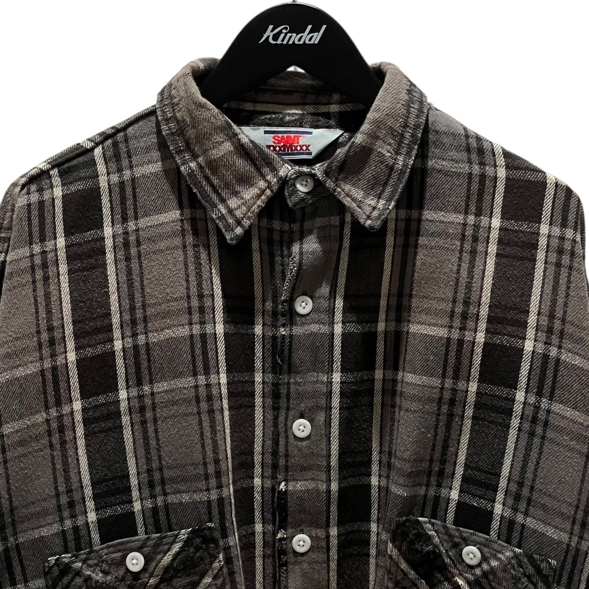 SAINT MICHAEL 【FRANNEL SHIRT】チェックシャツSM-YS1-0000-023 古着・中古-3枚目のアイテム画像