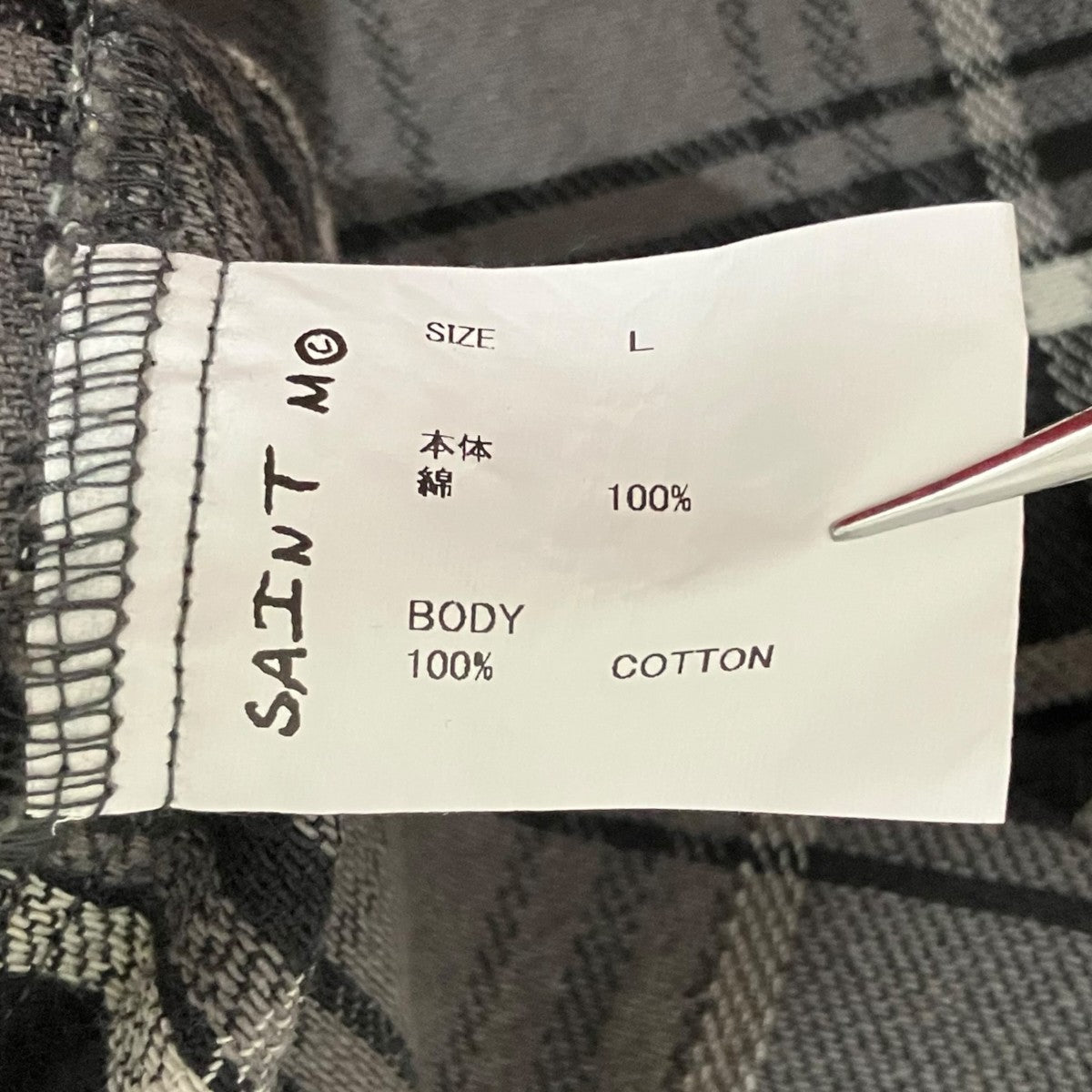 SAINT MICHAEL 【FRANNEL SHIRT】チェックシャツSM-YS1-0000-023 古着・中古-6枚目のアイテム画像