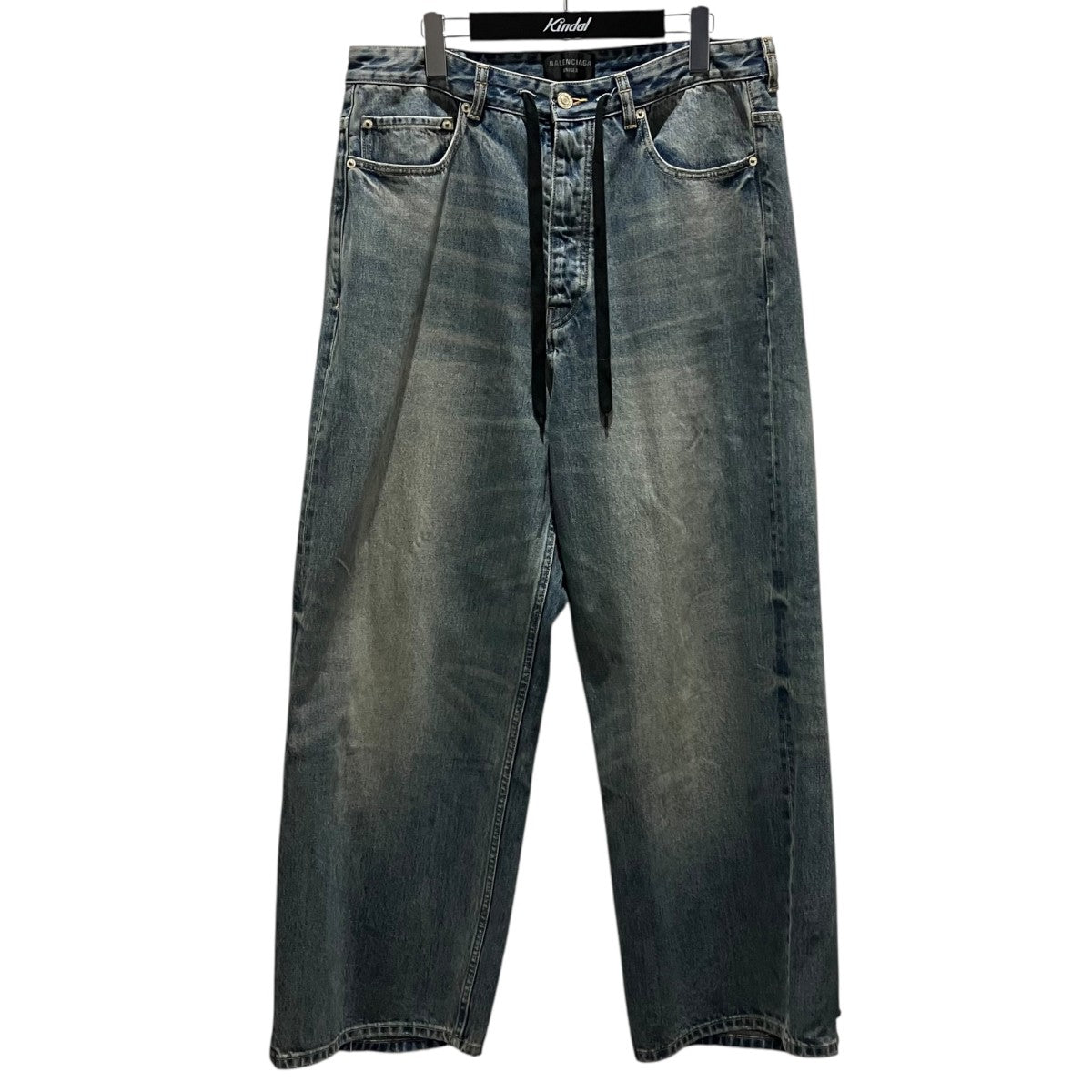 BALENCIAGA 【Drawstring Baggy Jeans】ダメージ加工バギーデニムパンツ786643 古着・中古-1枚目のアイテム画像