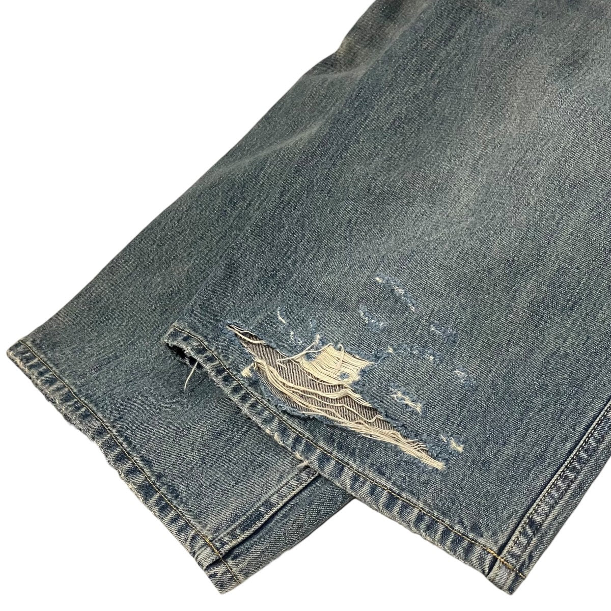 BALENCIAGA 【Drawstring Baggy Jeans】ダメージ加工バギーデニムパンツ786643 古着・中古-4枚目のアイテム画像