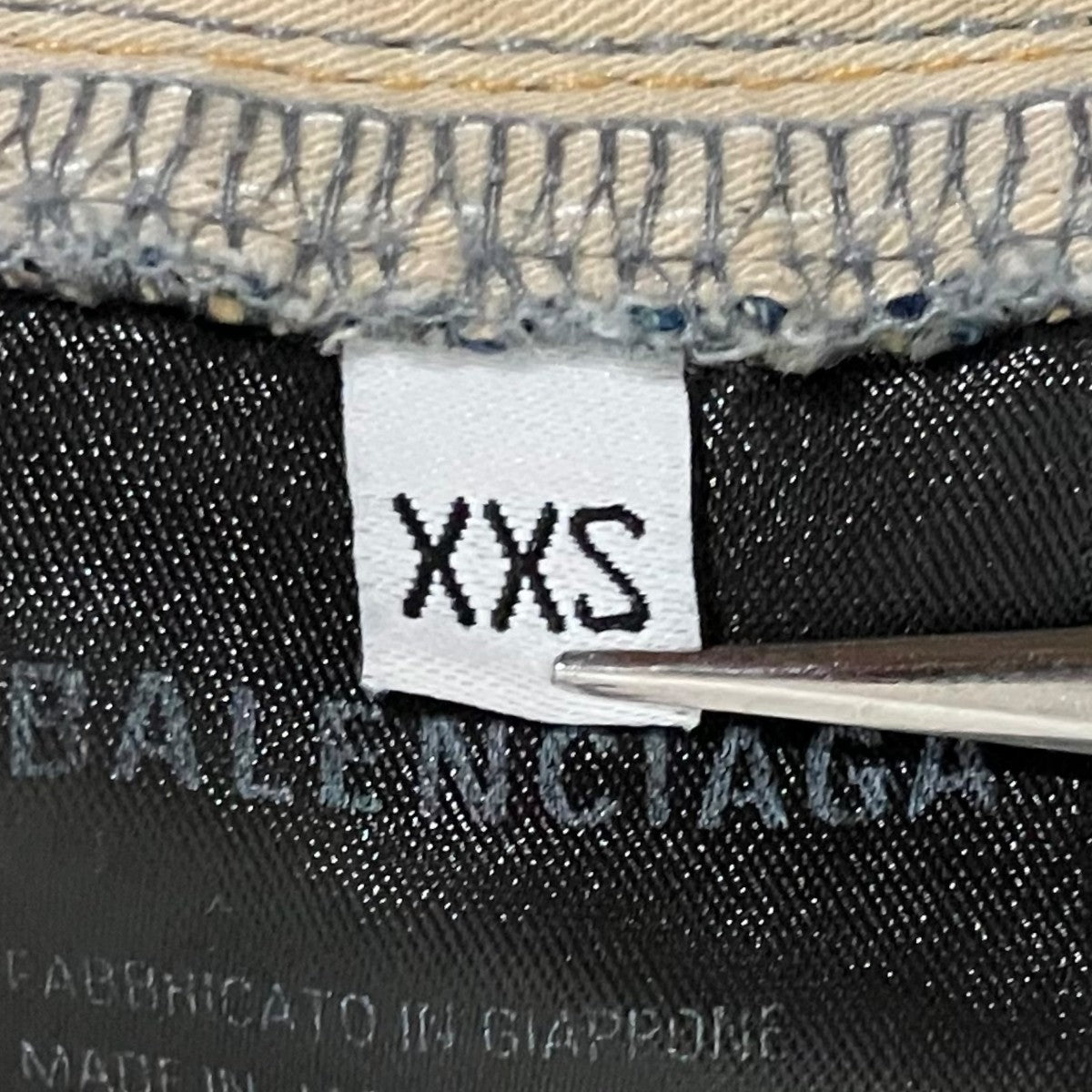 BALENCIAGA 【Drawstring Baggy Jeans】ダメージ加工バギーデニムパンツ786643 古着・中古-6枚目のアイテム画像