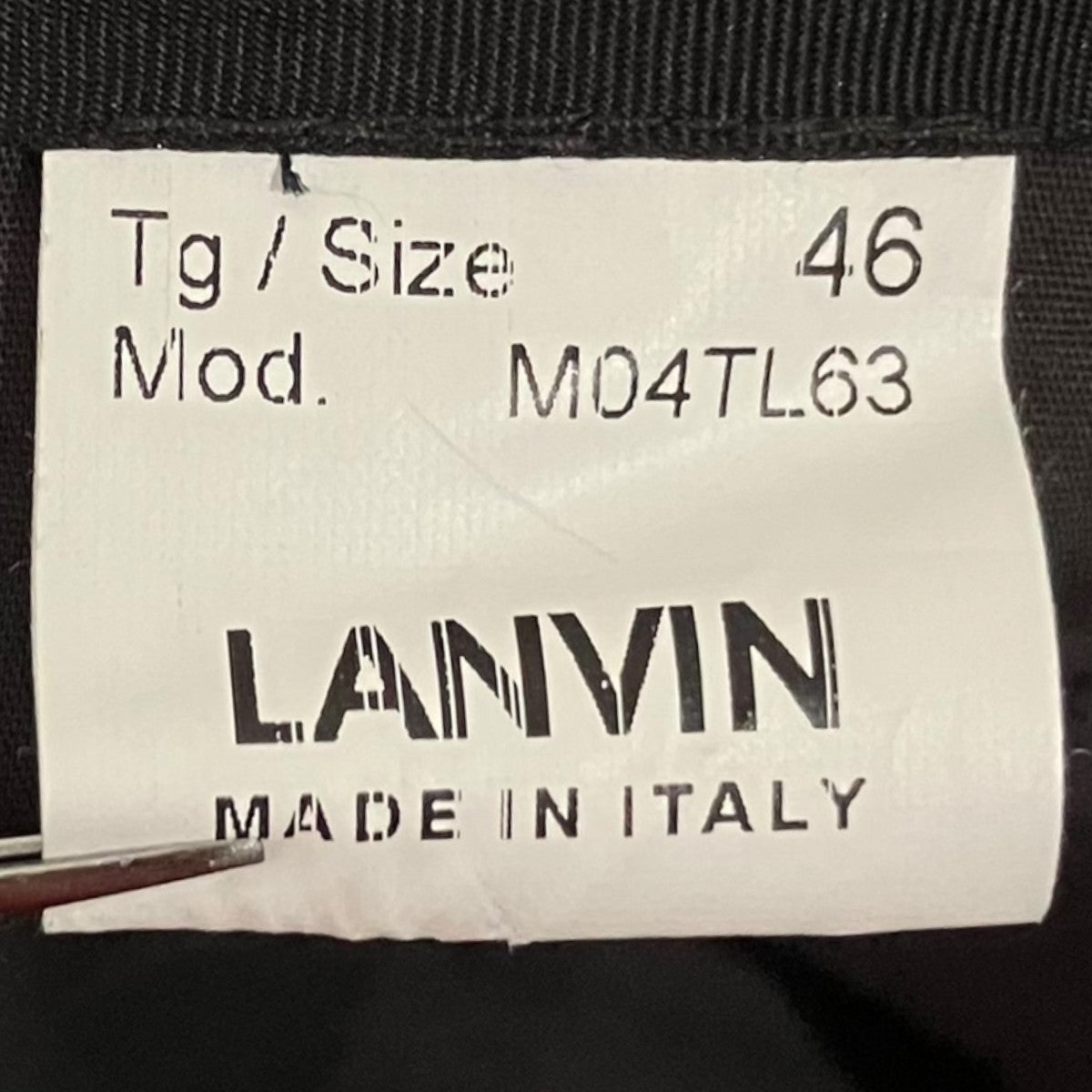 LANVIN 裾ジップデザインパンツM04TL63 古着・中古-6枚目のアイテム画像