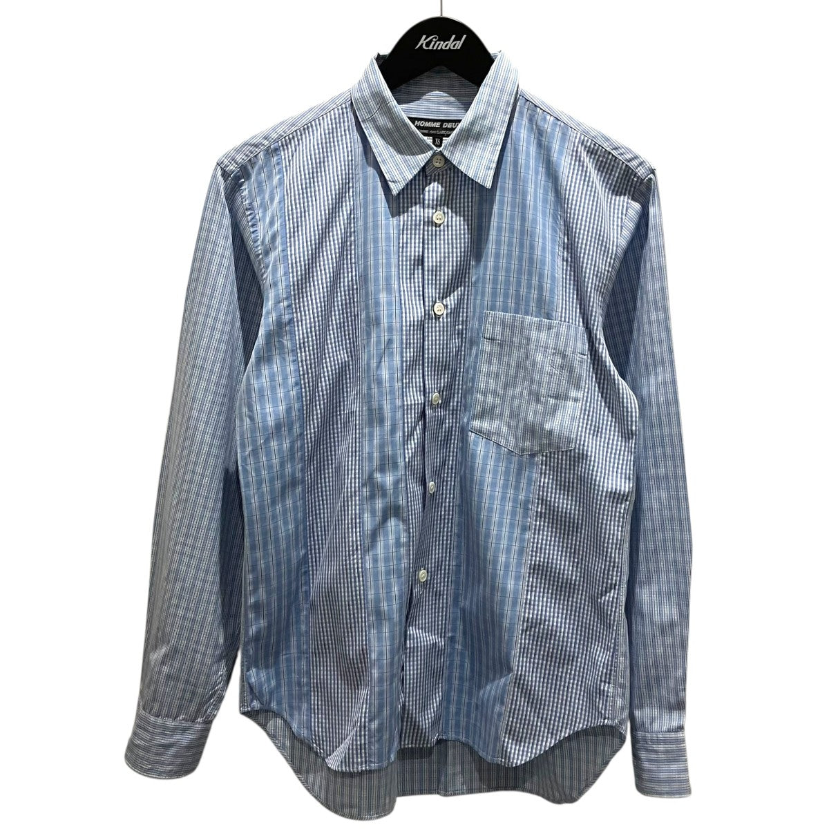 COMME des GARCONS HOMME DEUX 切替チェックシャツDP-B044 古着・中古-1枚目のアイテム画像