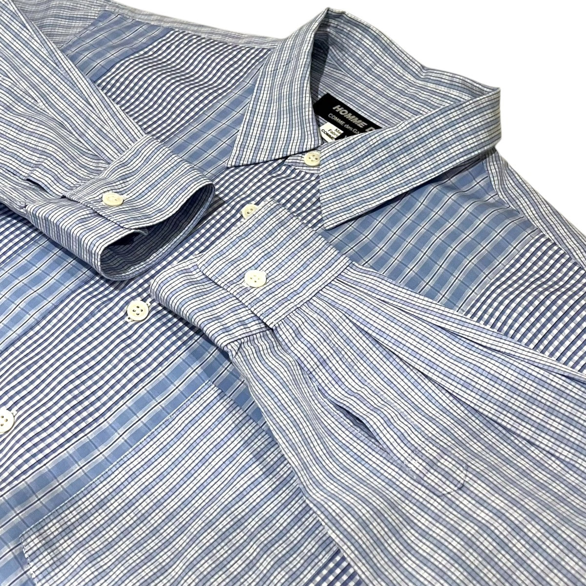 COMME des GARCONS HOMME DEUX 切替チェックシャツDP-B044 古着・中古-5枚目のアイテム画像