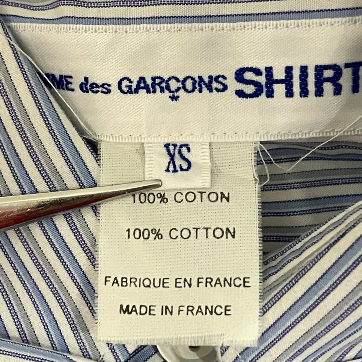 COMME des GARCONS SHIRT 切替ストライプシャツSH-O1 古着・中古-6枚目のアイテム画像