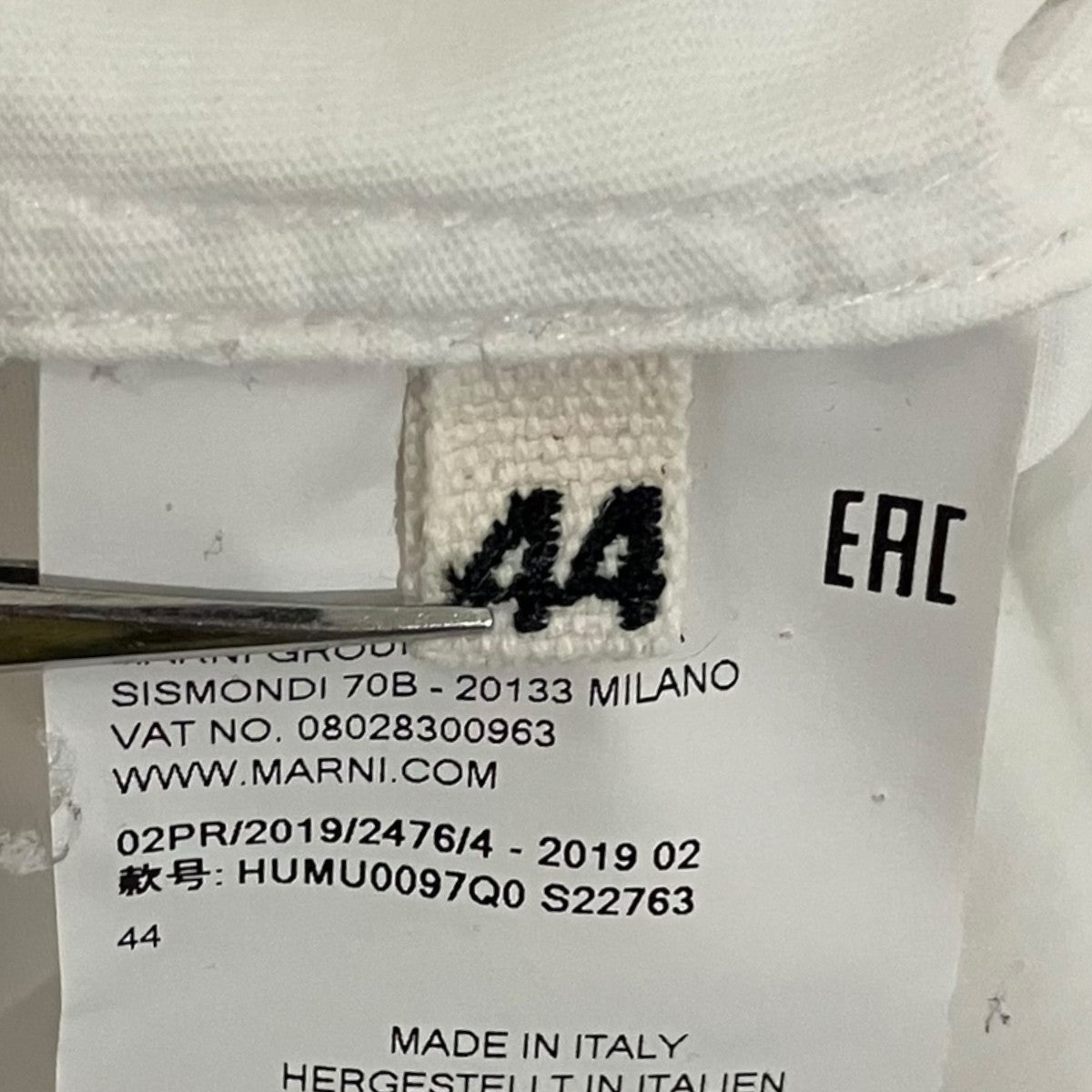 MARNI 19AWドッキングTシャツHUMU0097Q0 古着・中古-8枚目のアイテム画像