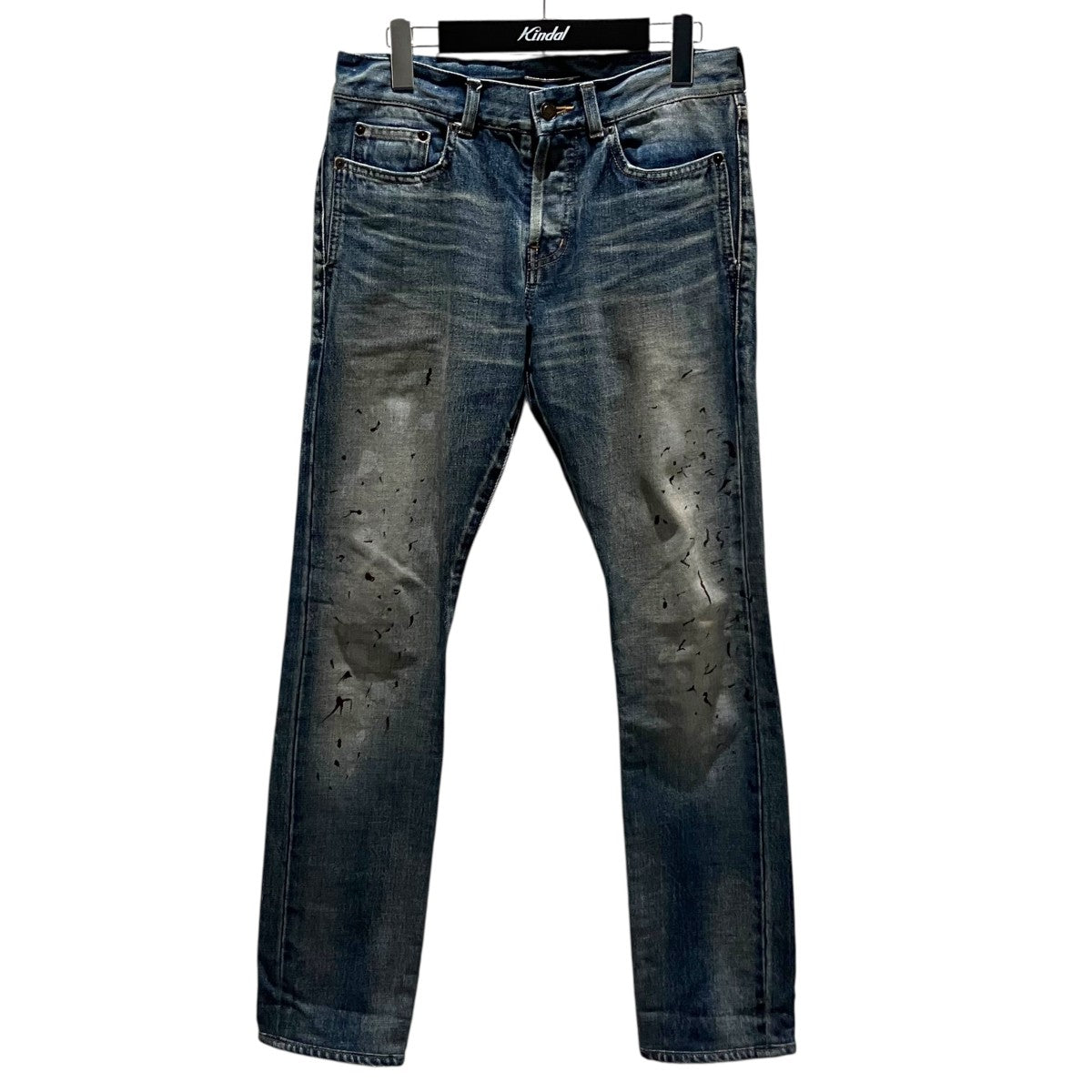 Saint Laurent Paris ニーペイントデニムパンツ526881 古着・中古-1枚目のアイテム画像