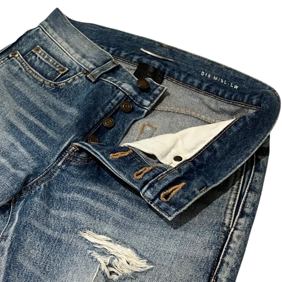 Saint Laurent Paris(サンローランパリ) クラッシュ加工デニムパンツ