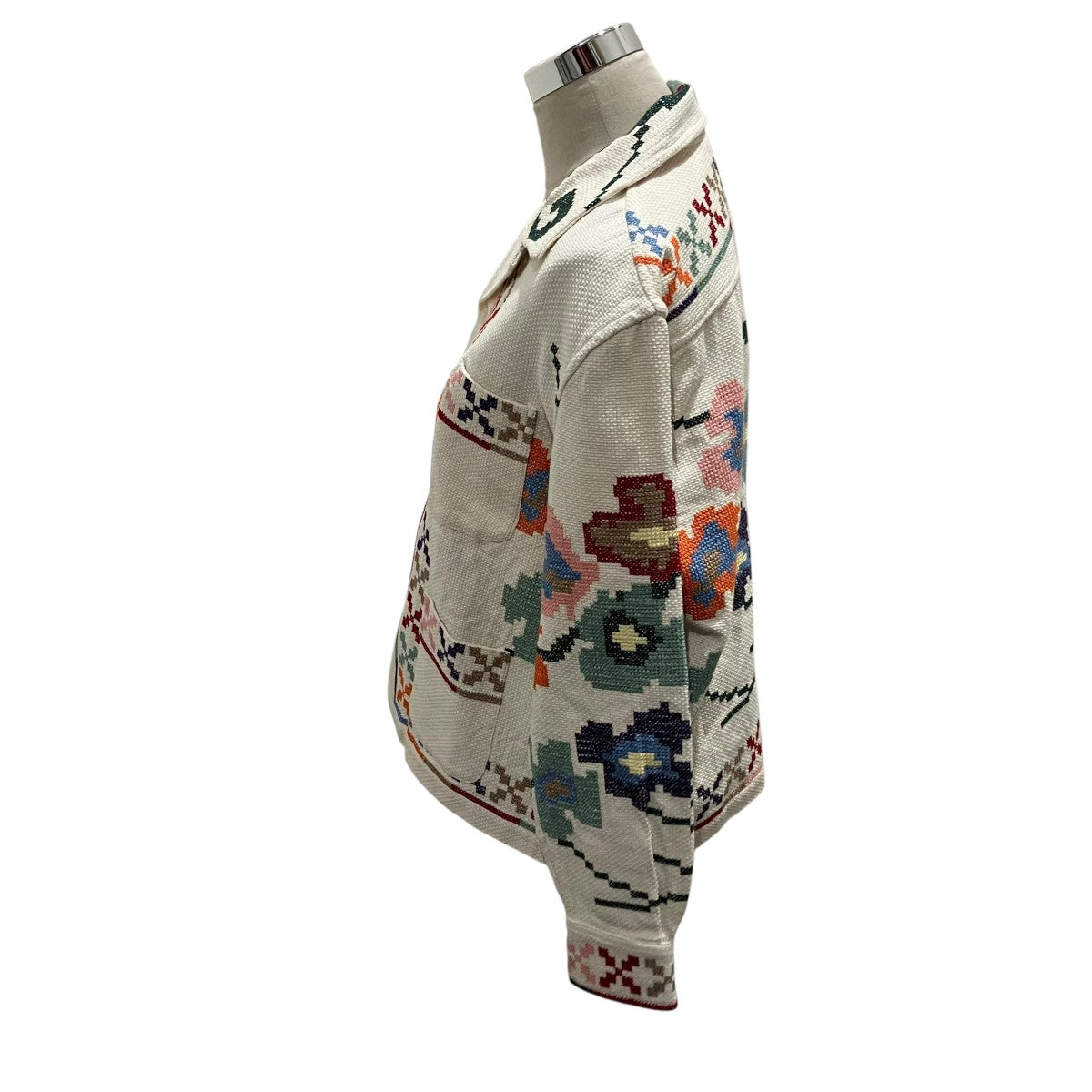 BODE(ボーディ) 刺繍シャツ ホワイト×マルチカラー サイズ S/M｜【公式