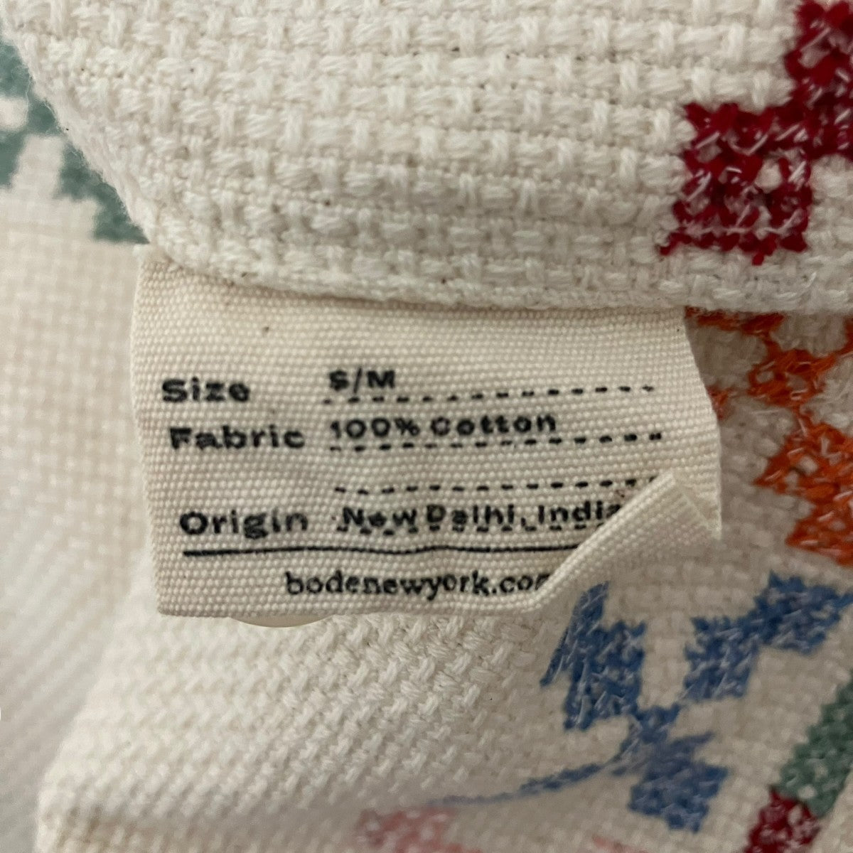 BODE(ボーディ) 刺繍シャツ ホワイト×マルチカラー サイズ S/M｜【公式