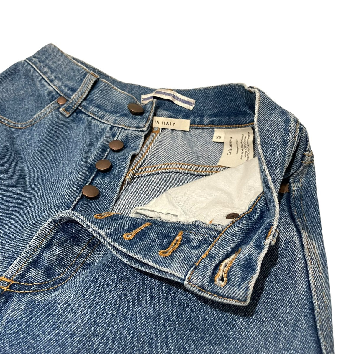 Cristaseya ハイウエストデニムパンツ 古着・中古-5枚目のアイテム画像