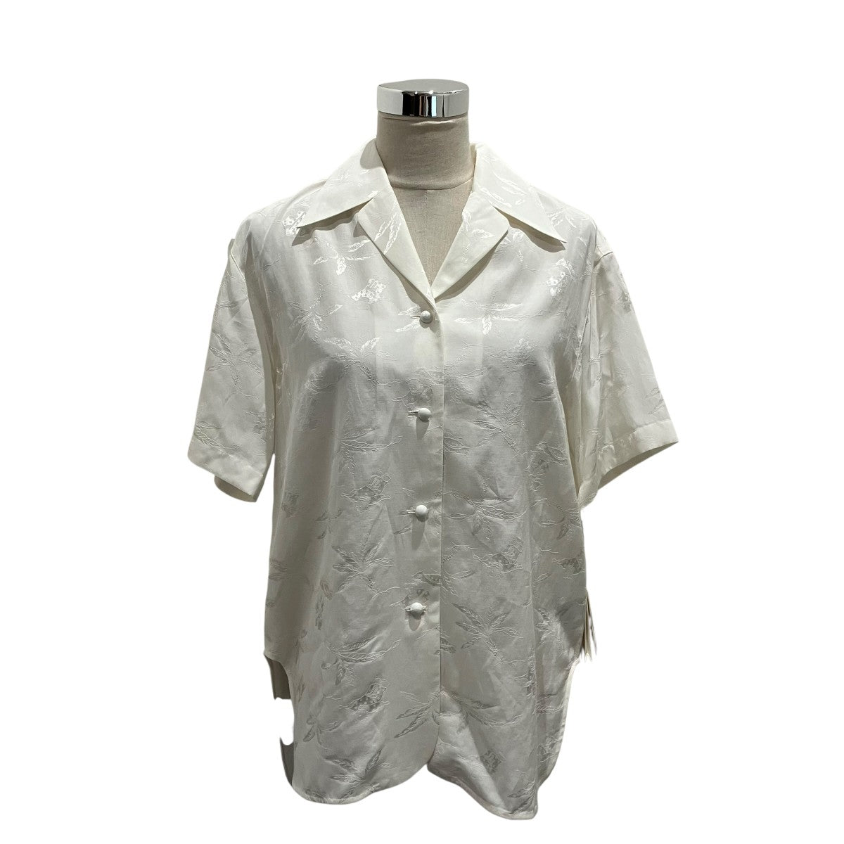 mame kurogouchi 26SS【Karako Jacquard Open Collar Shirt】ジャガードシャツジャケットMM26SS-SH045 古着・中古-1枚目のアイテム画像
