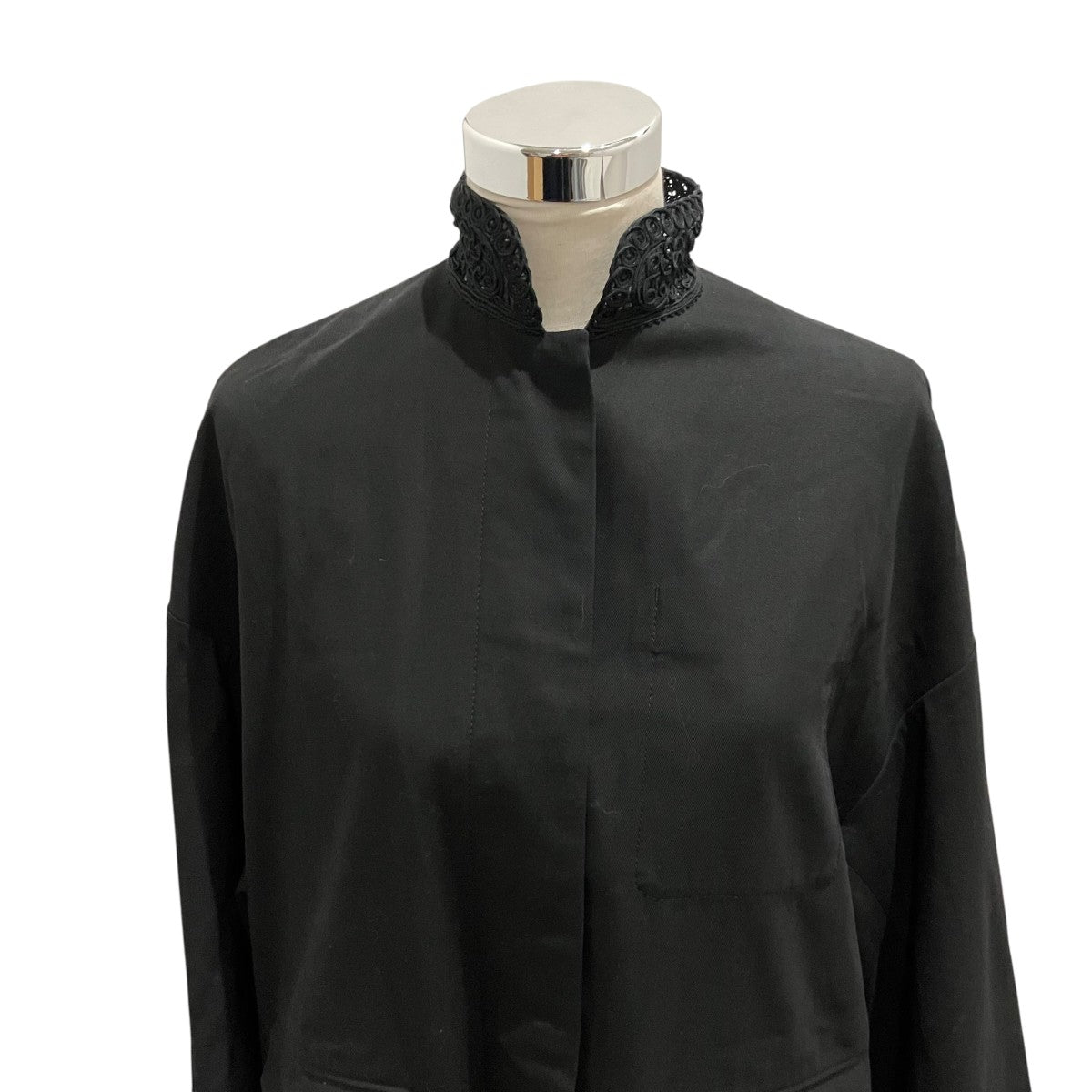 mame kurogouchi 【Cording Embroidery Detail Cotton Over Size Coat】ネックレースコートMM24SS-C0064 古着・中古-3枚目のアイテム画像