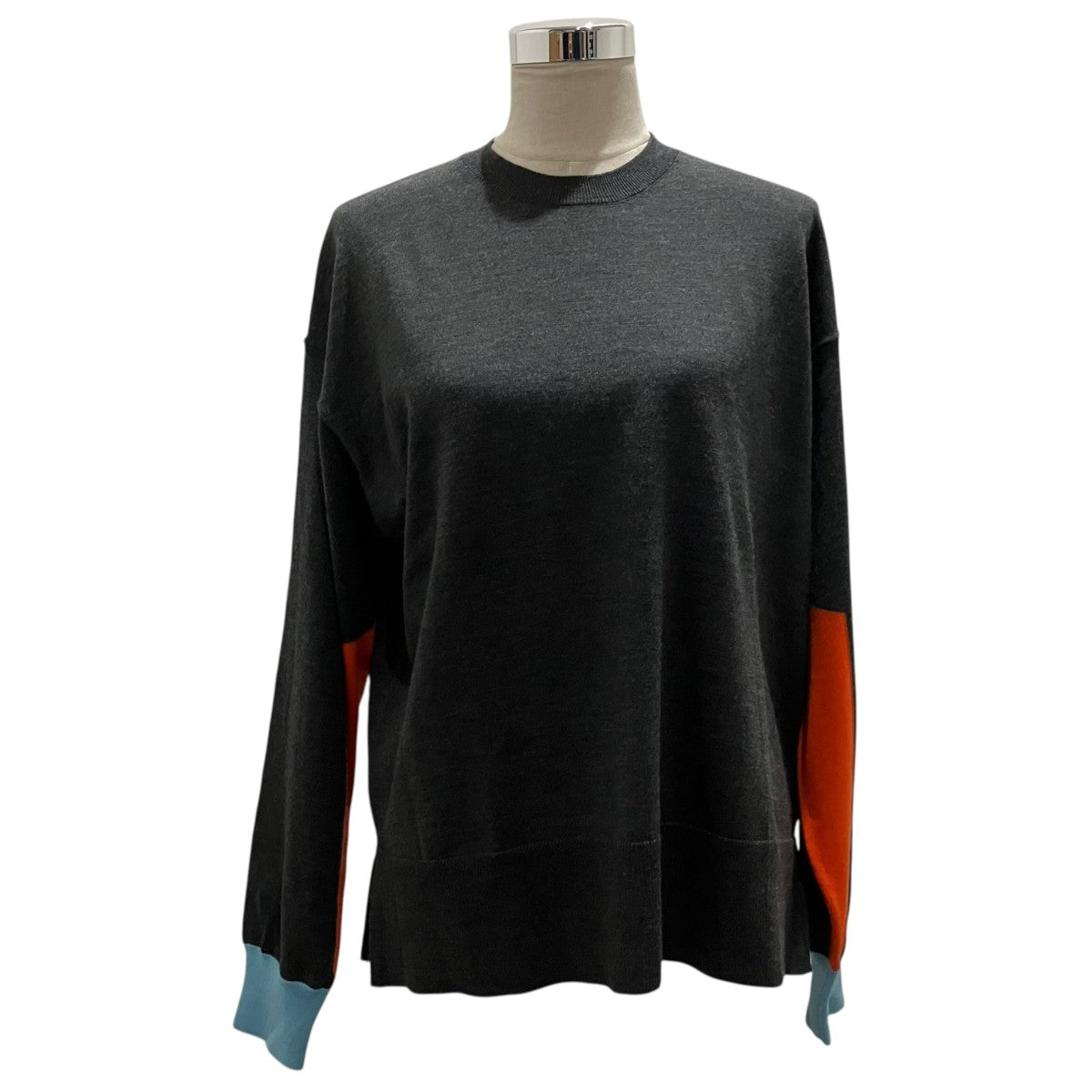 24AW【COLOR-SLEEVES PULLOVER】切替ニット300HA570-2250