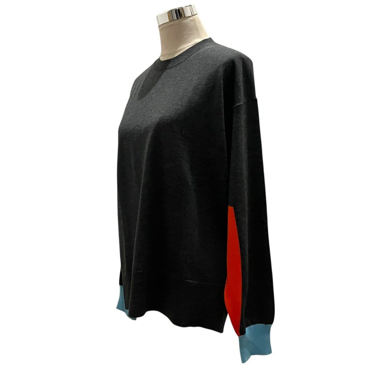 24AW【COLOR-SLEEVES PULLOVER】切替ニット300HA570-2250