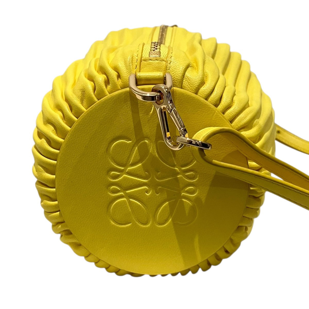 LOEWE 【ブレスレット ポーチ（プリーツナパラム）】ハンドバッグ 古着・中古-3枚目のアイテム画像