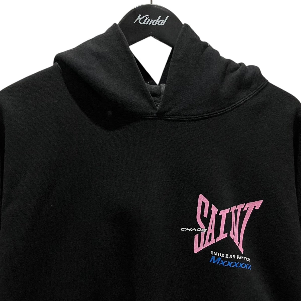SAINT MICHAEL 【HOODIE RIBON SAINT BLACK】プルオーバーパーカーSM-HR8-0000-047 古着・中古-3枚目のアイテム画像