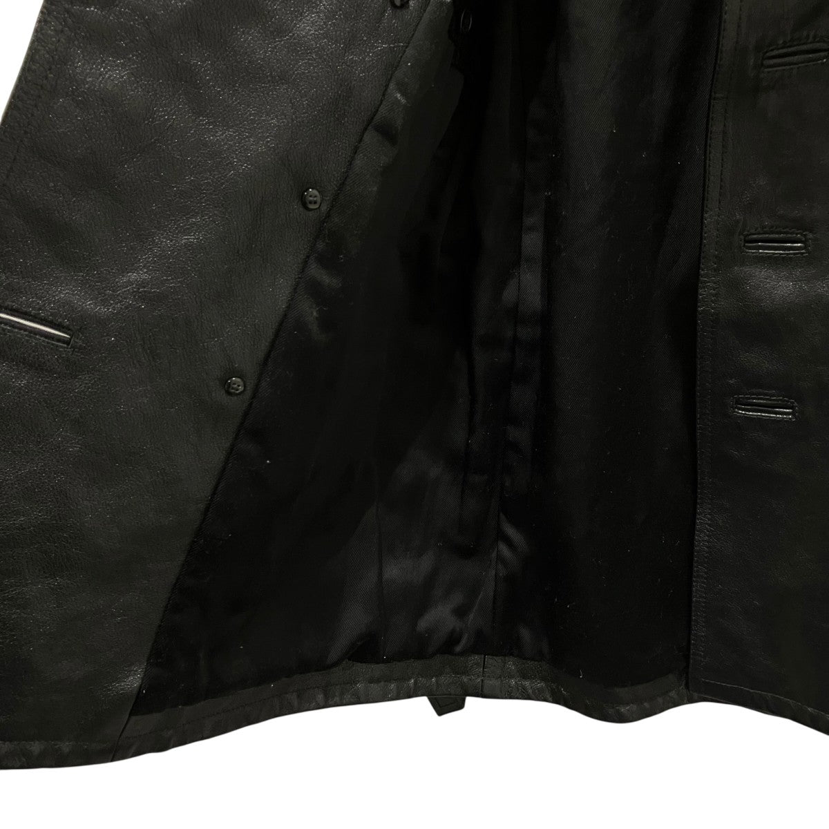 Saint Laurent Paris 13AWダブルブレステッドレザーカーコート330479 古着・中古-4枚目のアイテム画像