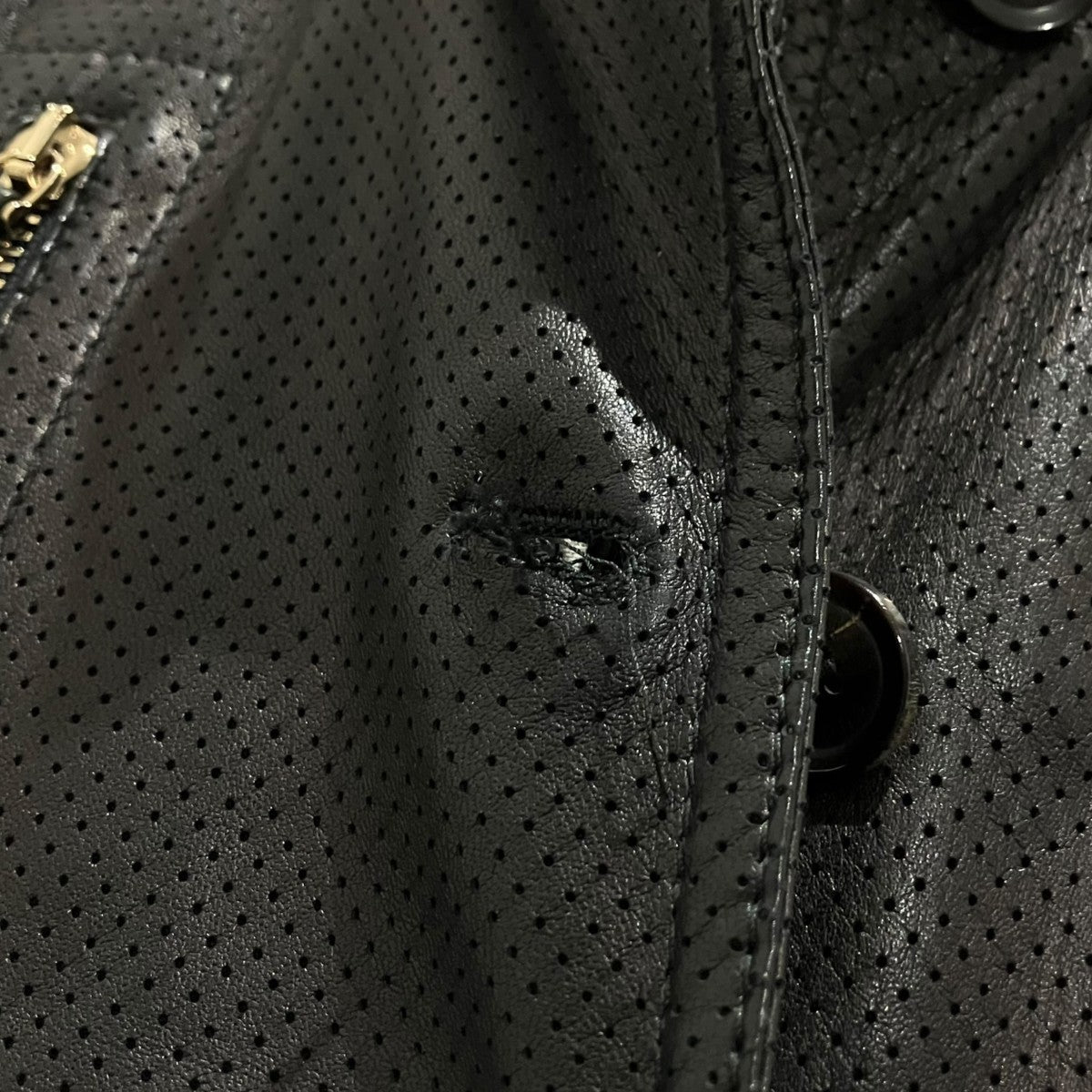 GUCCI 【マドンナボンバージャケット】パンチングレザーブルゾン 古着・中古-8枚目のアイテム画像