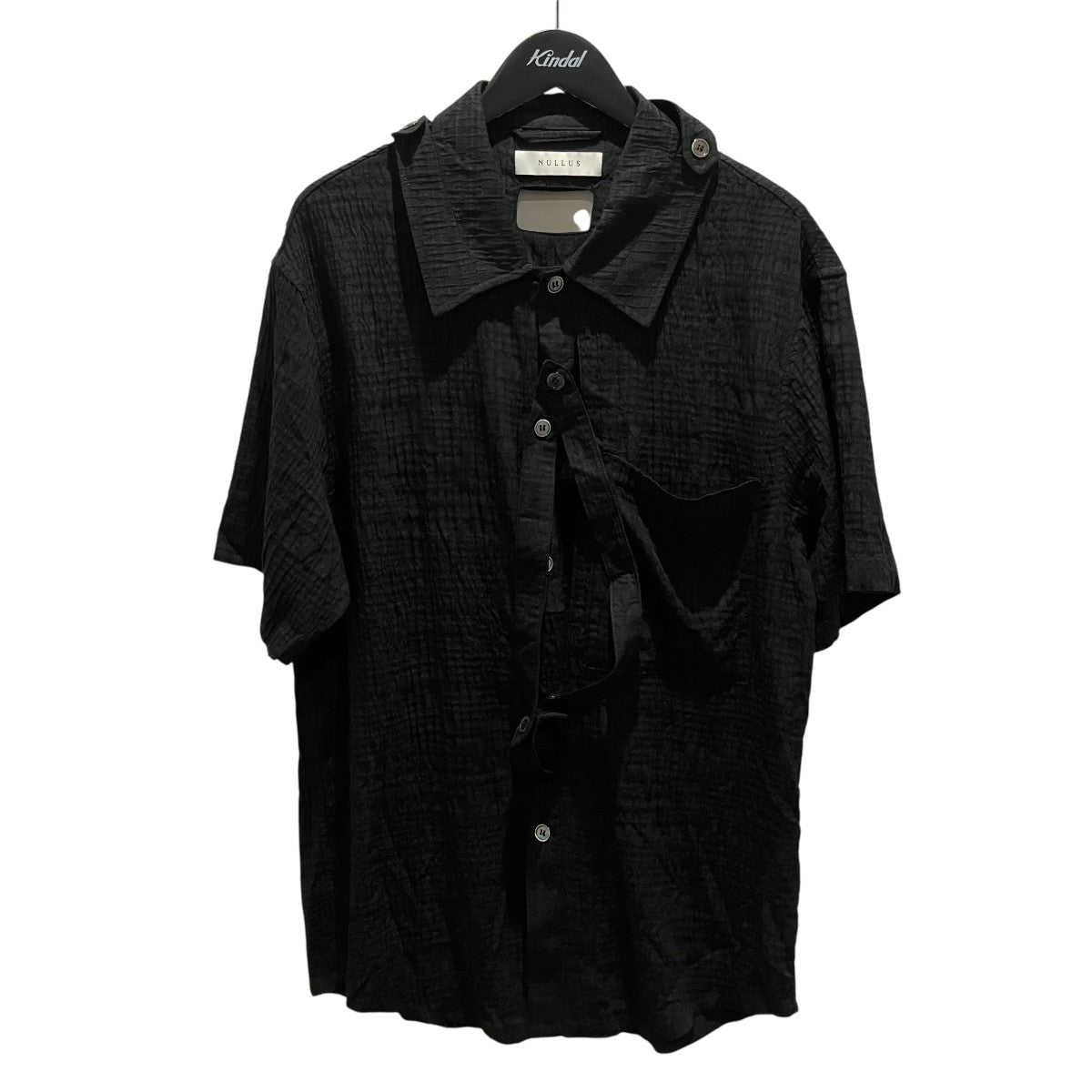 NULLUS 【TEXTURED DRY VISOCOSE SS SHIRT】半袖シャツNUSS24SHI006-BLK 古着・中古-1枚目のアイテム画像