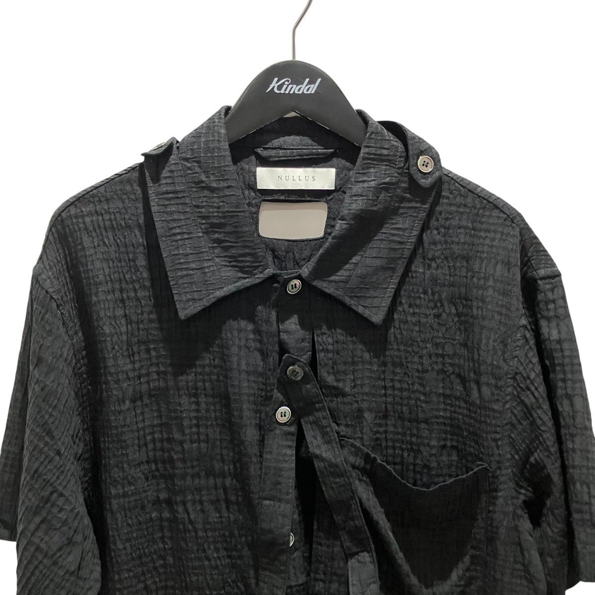 NULLUS 【TEXTURED DRY VISOCOSE SS SHIRT】半袖シャツNUSS24SHI006-BLK 古着・中古-3枚目のアイテム画像