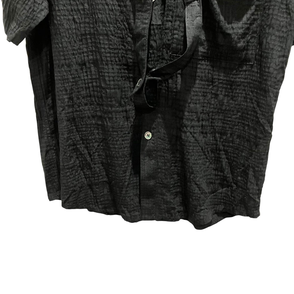 NULLUS 【TEXTURED DRY VISOCOSE SS SHIRT】半袖シャツNUSS24SHI006-BLK 古着・中古-4枚目のアイテム画像