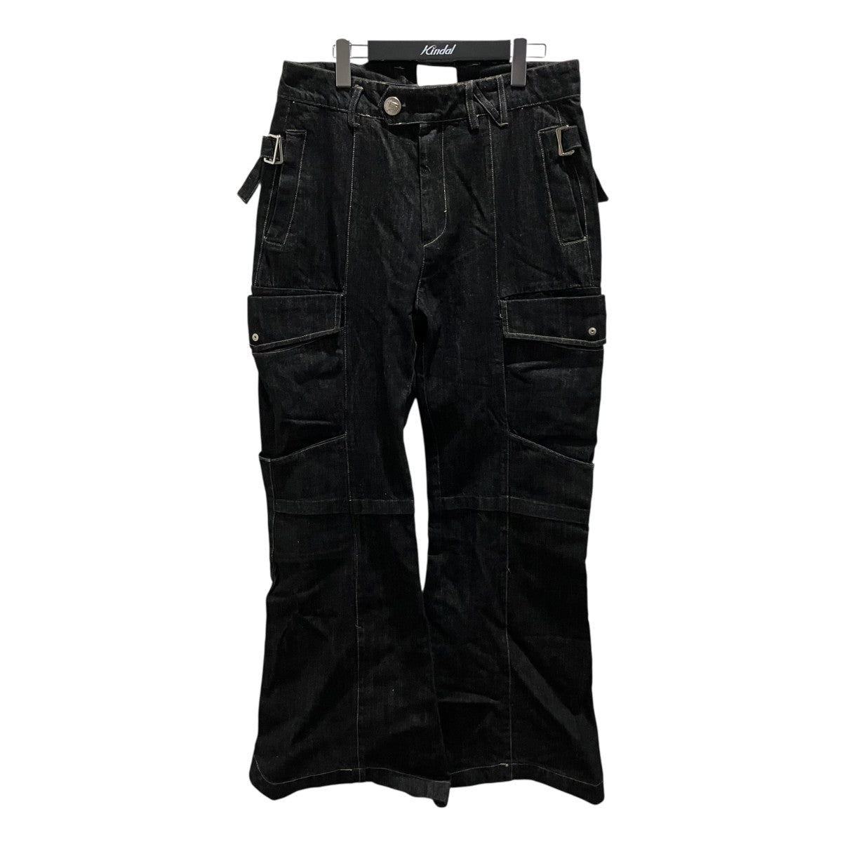 NULLUS カーゴデニムパンツNUSS24TRO001-BLK 古着・中古-1枚目のアイテム画像