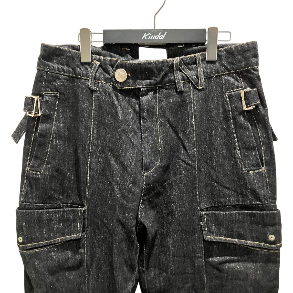NULLUS カーゴデニムパンツNUSS24TRO001-BLK 古着・中古-3枚目のアイテム画像