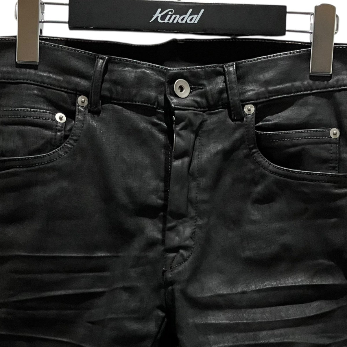 RICK OWENS コーティングデニムパンツRL01F2300-SDBK 古着・中古-3枚目のアイテム画像