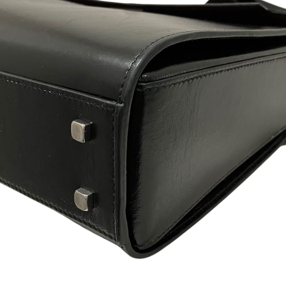 ANYA HINDMARCH 【Mortimer in Black Glossy Calf Ron Herman】ハンドバッグ196604 古着・中古-6枚目のアイテム画像