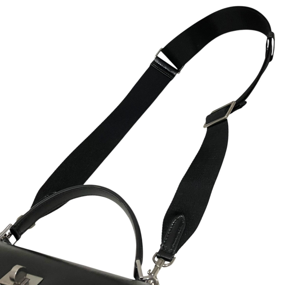 ANYA HINDMARCH 【Mortimer in Black Glossy Calf Ron Herman】ハンドバッグ196604 古着・中古-8枚目のアイテム画像