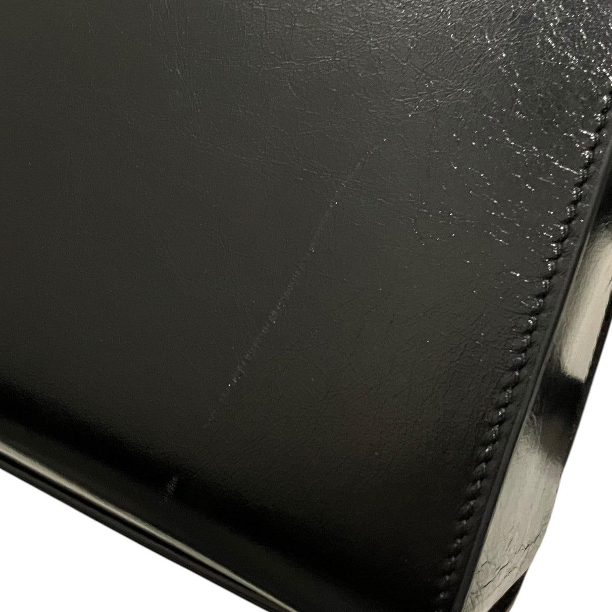 ANYA HINDMARCH 【Mortimer in Black Glossy Calf Ron Herman】ハンドバッグ196604 古着・中古-9枚目のアイテム画像