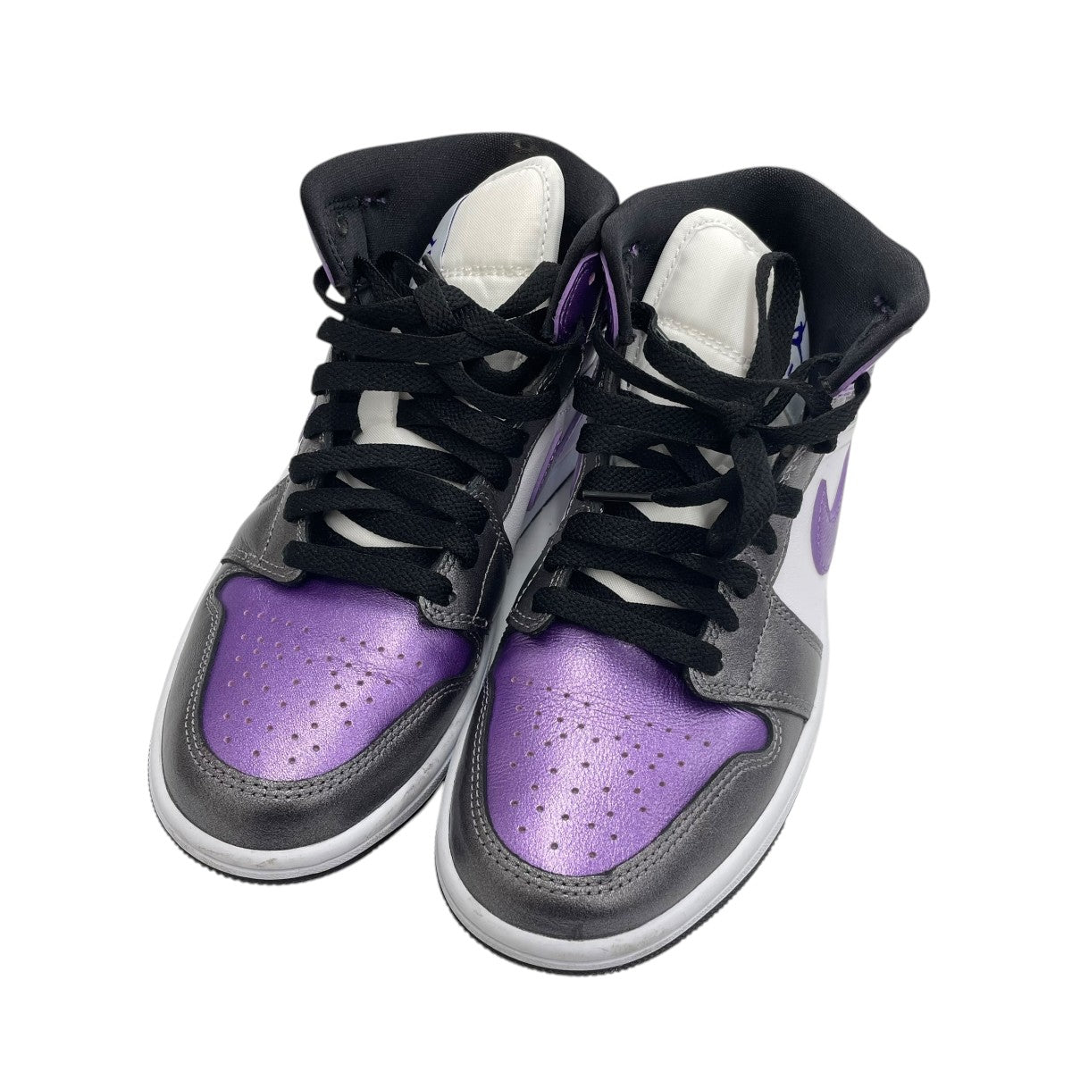 Air Jordan 1 Mid Metallic PurpleハイカットスニーカーHJ5911-105