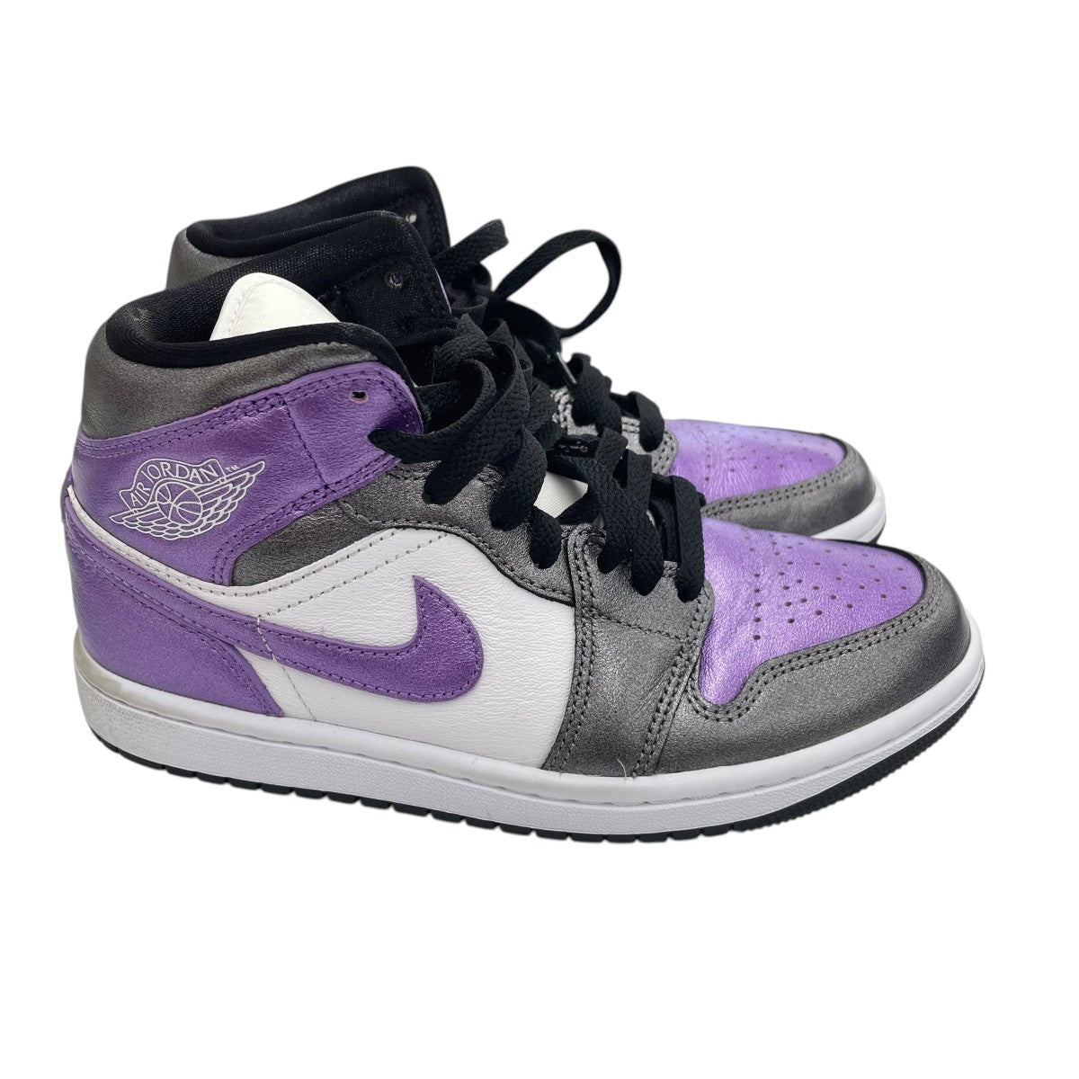 Air Jordan 1 Mid Metallic PurpleハイカットスニーカーHJ5911-105