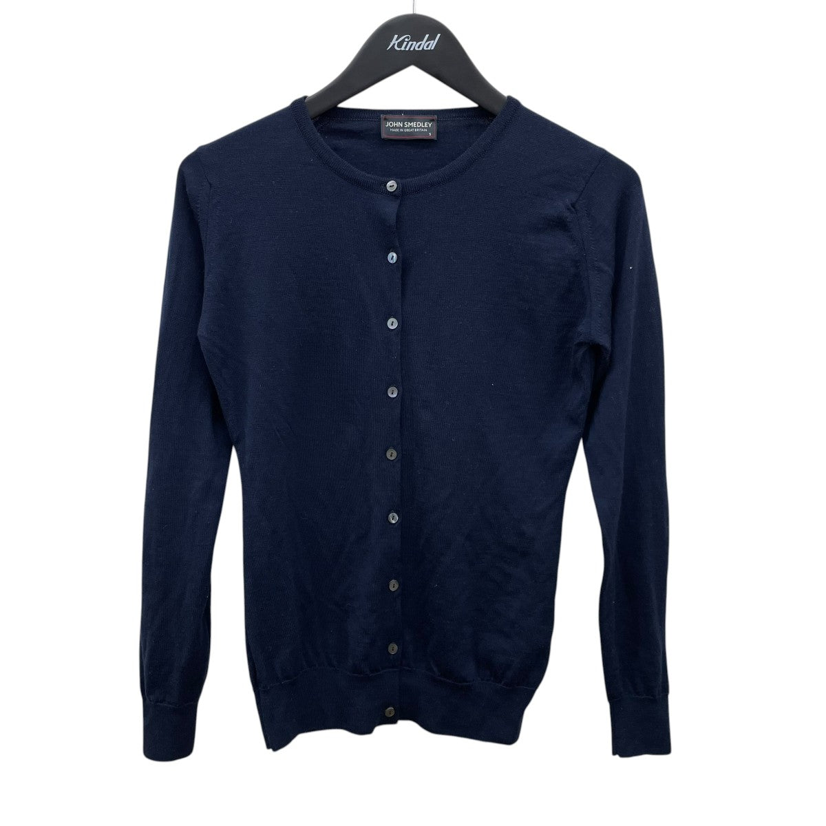 JOHN SMEDLEY(ジョンスメドレー) 薄手カーディガン ネイビー サイズ S