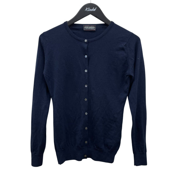JOHN SMEDLEY(ジョンスメドレー) 薄手カーディガン ネイビー サイズ S