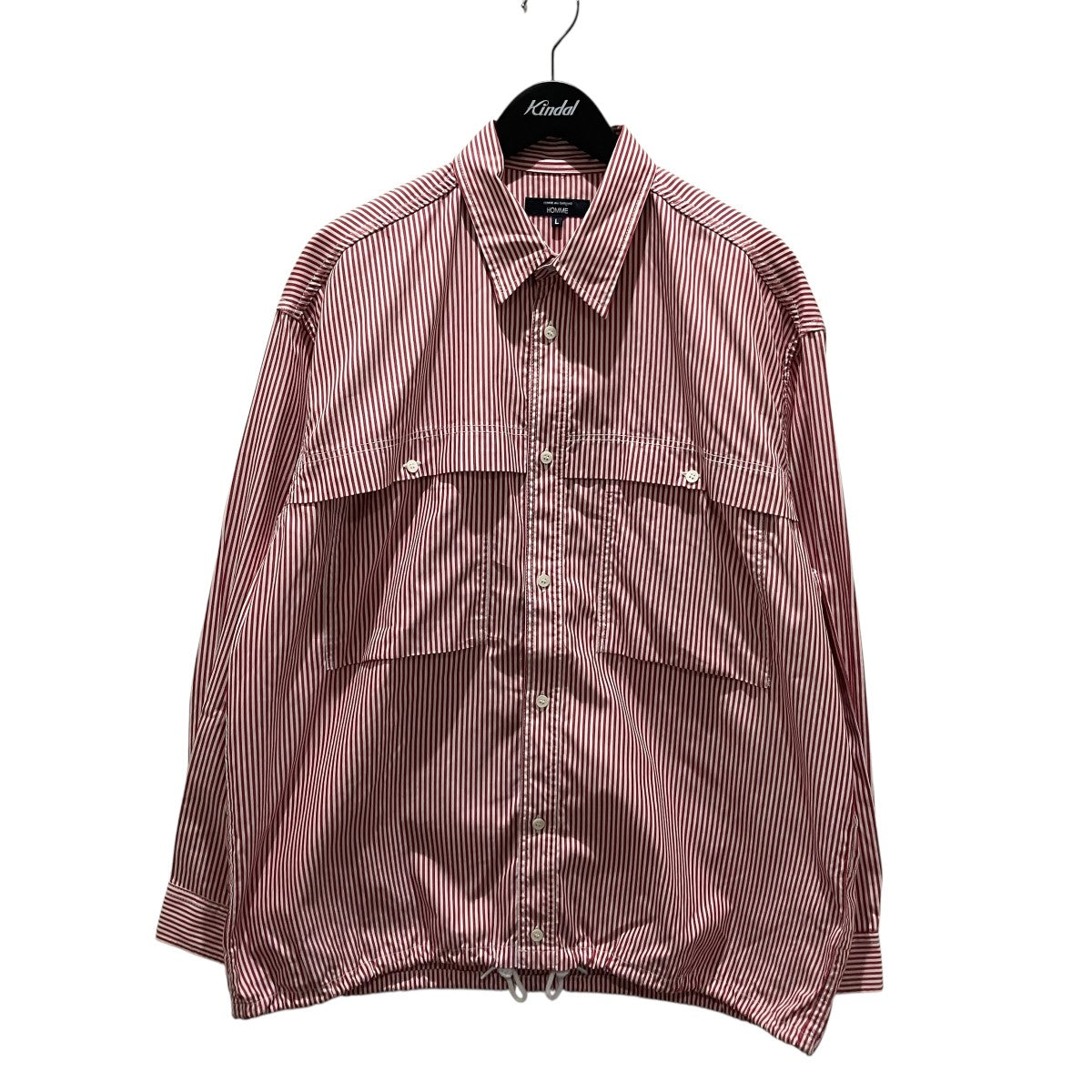 COMME des GARCONS HOMME 26SS【綿ストライプオックスL／S SH】ストライプシャツHQ-B011 古着・中古-1枚目のアイテム画像