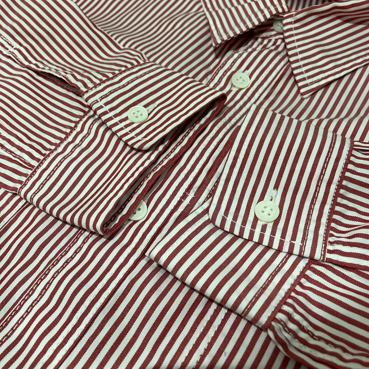 COMME des GARCONS HOMME 26SS【綿ストライプオックスL／S SH】ストライプシャツHQ-B011 古着・中古-5枚目のアイテム画像
