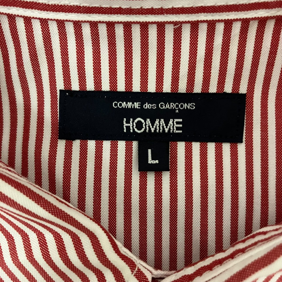 COMME des GARCONS HOMME 26SS【綿ストライプオックスL／S SH】ストライプシャツHQ-B011 古着・中古-6枚目のアイテム画像