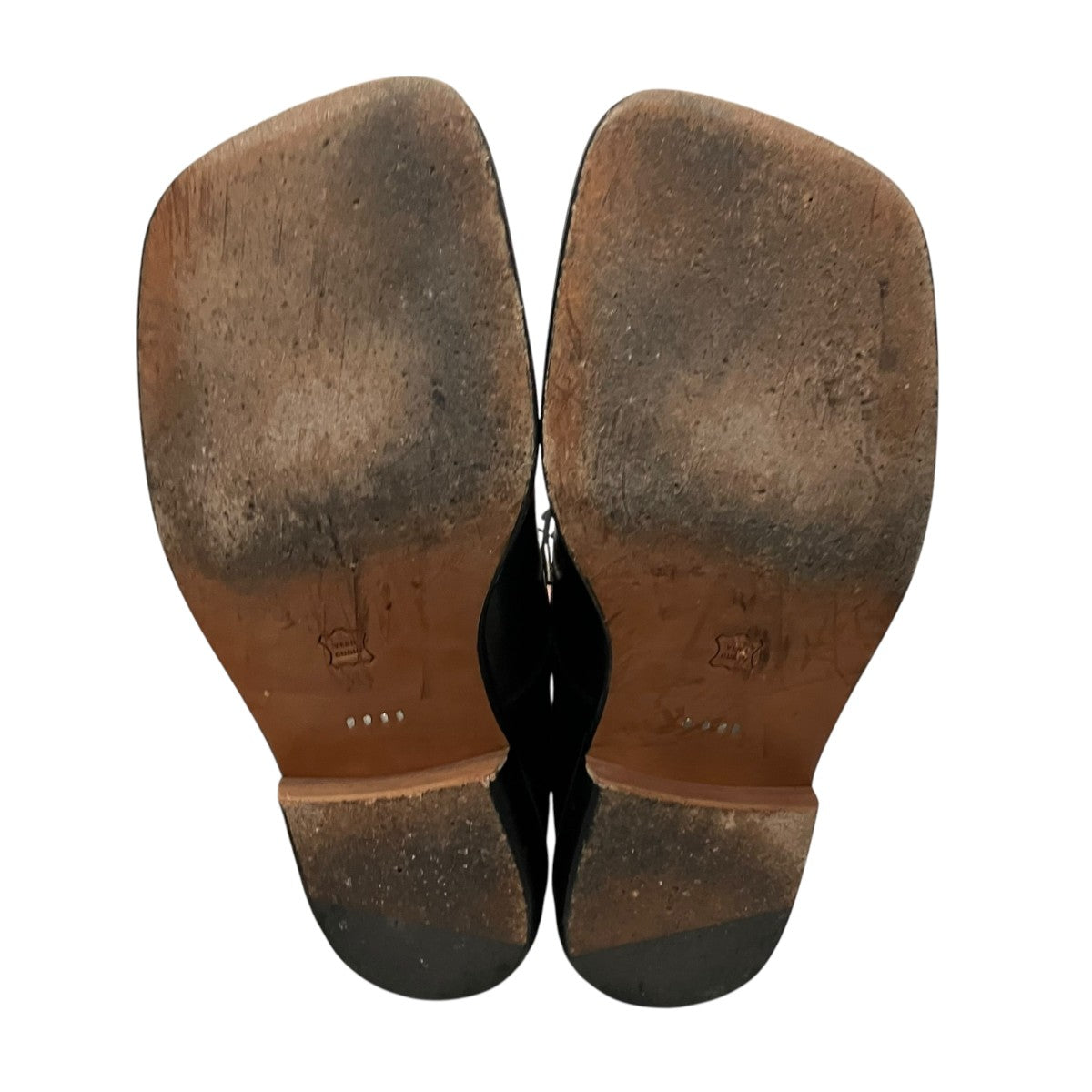 Hender Scheme スクエアトゥ-レザーシューズxu-s-bfb 古着・中古-5枚目のアイテム画像