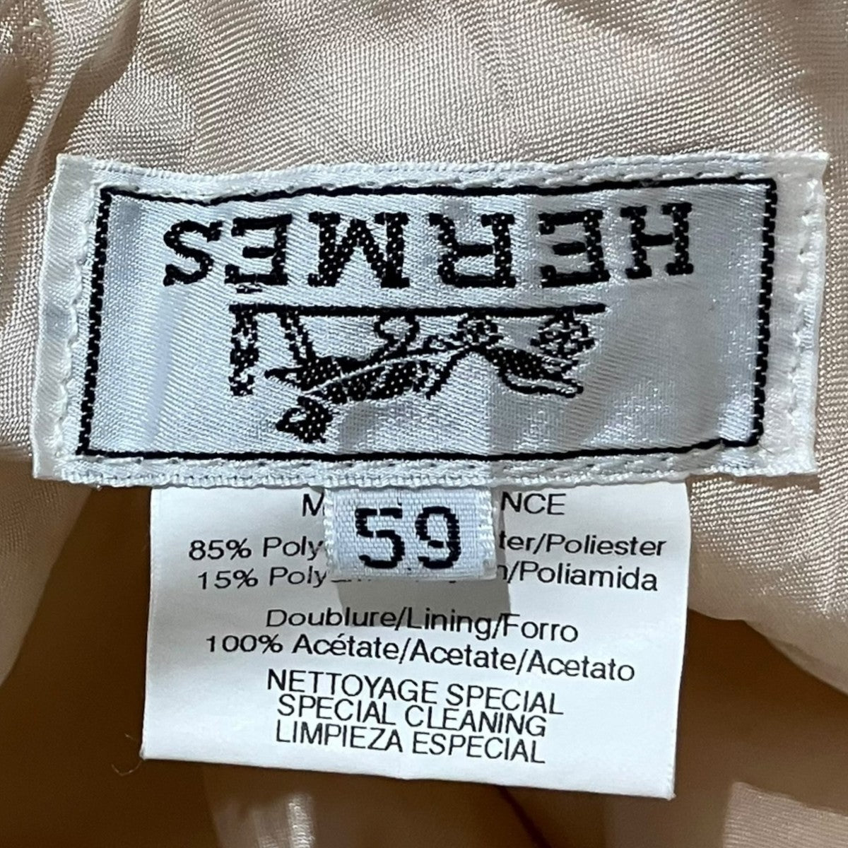 ■美品■ HERMES エルメス　ハット 帽子 表記サイズ59 HERMES(エルメス) ハット クリーム サイズ 59｜【公式】カインドオル