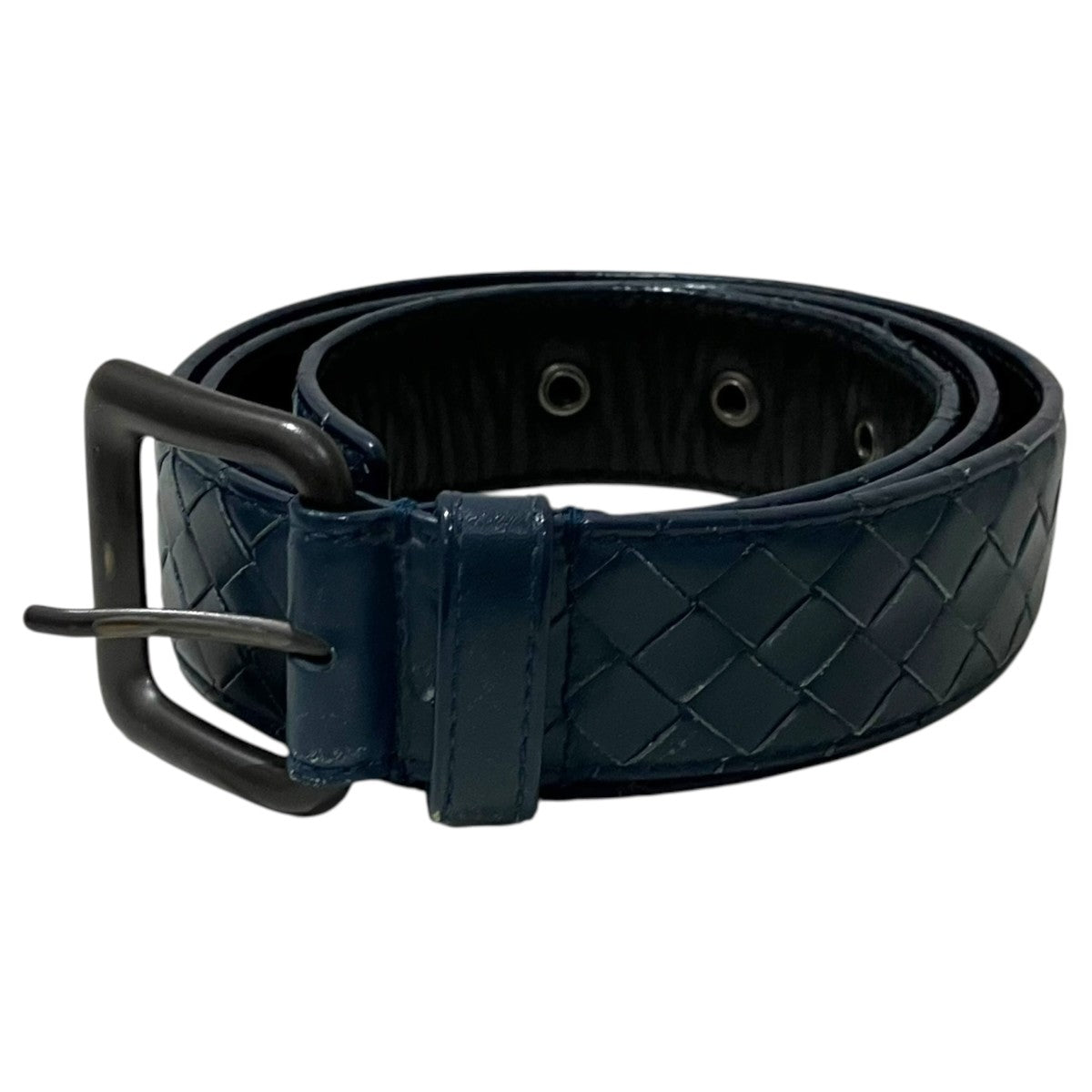 BOTTEGA VENETA イントレチャートレザーベルト 古着・中古-1枚目のアイテム画像
