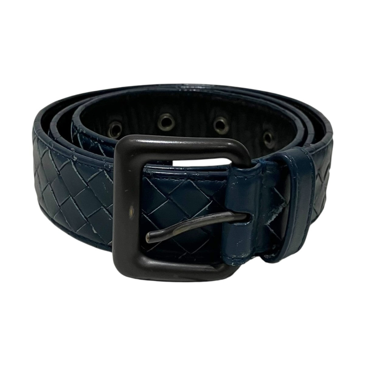 BOTTEGA VENETA イントレチャートレザーベルト 古着・中古-2枚目のアイテム画像